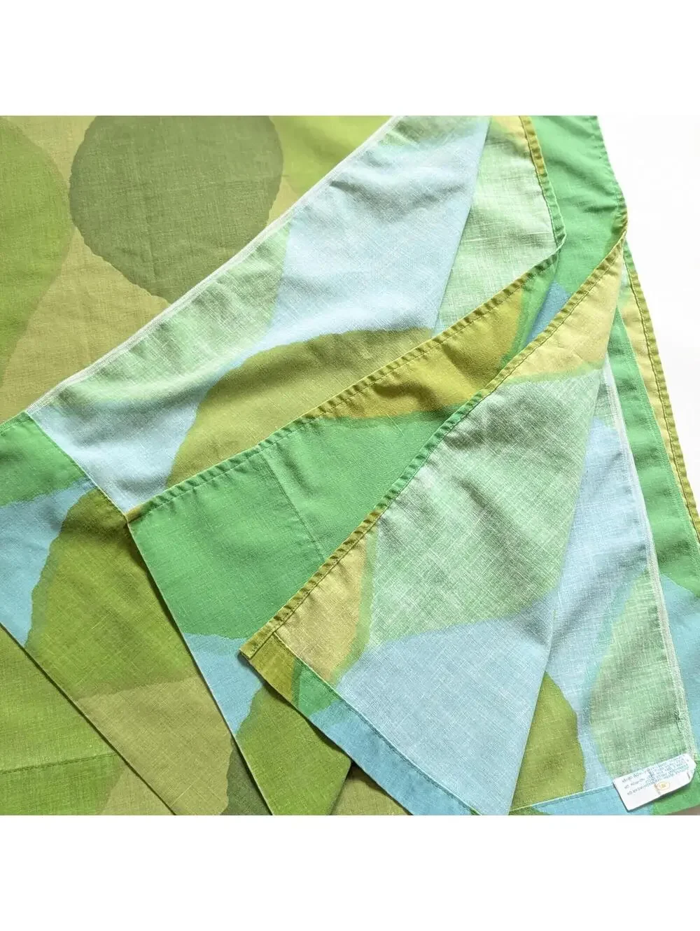 Vintage Cannon Seven Seas Full Flat Sheet - Wave Pattern